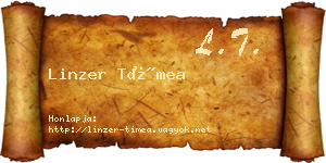 Linzer Tímea névjegykártya